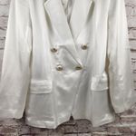 Retrofête Retrofete Saige Double Breasted Blazer in Ivory Size XXL NWT Satin Gold Button Photo 4
