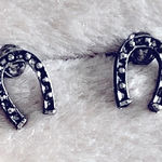 Horseshoe silver stud earrings Photo 0