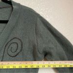 Anthropologie Patchwork cashmere wrap dress sweater brown floral embroidered size medium/large Photo 4