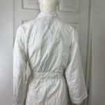 Charter Club  100% X Small White Romantic Flora Embroidered Robe Cottagecore Photo 2