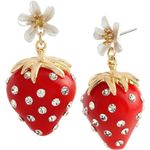 Betsey Johnson  Strawberry Earrings Red Photo 3