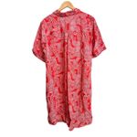 Chico's  women's Linen Paisley popover Collared Shirt Dress orange White 3 Photo 6