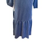 Caslon  Women's Blue Drop Waist French Terry Sweatshirt Short Sleeve Dress XS NWT Photo 6
