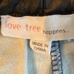 Love Tree NWT Happens faux leather & denim joggers Photo 4