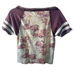 Free People Wish You Were Here Floral Print Short Sleeve Tee Y2K X-Small NWT Photo 6
