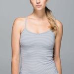 Lululemon  Power Y Tank *Luon Tonka Stripe Heathered Slate White Photo 0