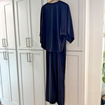 Halston Heritage $445‎  CHARLIE Black Kimono Cape Jumpsuit Sz 12 Classy Cocktail Photo 3