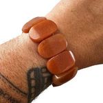 Peach Gemstone Bracelet Orange Calcite or Orange Aventurine Photo 0
