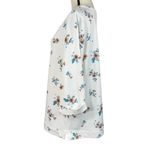 Croft & Barrow  XX-Large Sweatshirt Floral 3/4 Cuffed Sleeves Lightweight White Photo 5