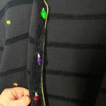 VINTAGE 90s Jack B Quick Ugly Bedazzled Christmas Cardigan Sweater Black Size M Size M Photo 5