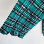 Draper James  Plaid Button Up Sleep Top Green NWT Sz 1X Photo 2