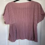 Madewell Texture And Thread Micropleat Short Sleeve Top Sz XXS Light Dusty Pink Photo 4