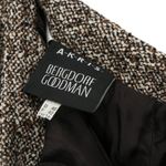 Akris  Bergdorf Goodman Lined Speckled Brown Off-White Black Tweed Wool Pants 10 Photo 2