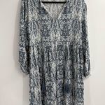 Made in India Y2K bohemian boho blue floral prairie coquette long sleeve medium Photo 0