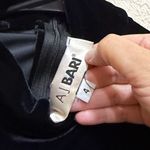 Vintage AJ BARI Black Velvet Mock Neck Short Sleeve Maxi Dress Size 4 Photo 3