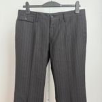 DOLCE&GABBANA Pinstripe Wool Dress Pants Career Made in Italy size 50/34 (L) Gray Photo 2