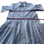 Madewell  Button-Front Mini Shirtdress In Poplin Size S Photo 5