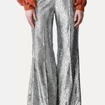 Forte Forte Encanto Fil Coupe Lurex Flare Pants Estrella Silver Womens Size 0 US Photo 15