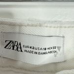 ZARA NWT Split Straight Jeans In Off White Size 10 Photo 10