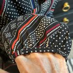 STYLE LONDON Black Print Keyhole Long Sleeve Shift Dress Size Large Photo 3