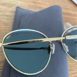 Jimmy Choo women’s MAYLA mirrored cut out round lens shiny gold metal sunglasses Photo 3