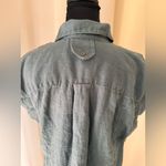 Madewell Top Womens XXS Green Button Up Preppy Casual Pockets Sleeveless Photo 6