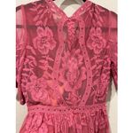 Honey Punch Raspberry Lace Romper Photo 4