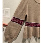 Dear John Felicia Peplum Tan Long Sleeve Fall Sweater Photo 5