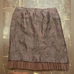 Unif Vintage Y2K 2000s silk brown fairy core coquette midi embroidered mesh skirt 2 Photo 8