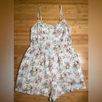 Charlotte Russe  Women’s Floral Print 100% Cotton Sleeveless Shorts Romper|Sz:L Photo 2
