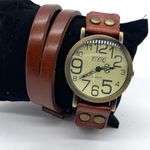 CCQ Vintage Leather Double wrap Watch Brown Photo 0