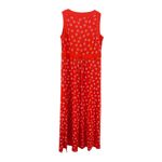 Red Sleeveless Floral Floor Length Maxi Dress Size L Photo 3