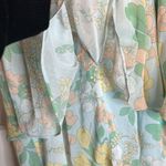 Fairy Tong London Chiffon Sheer Pastel Floral Dress Si… Yellow Size L Photo 12