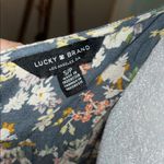 Lucky Brand  Floral Wrap Blouse - Gray and Cream Photo 8