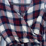 Plaid Wrap Top Photo 1