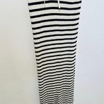 RIXO Blue White Antibes Stripe Ribbed Collared Ties Necklines Maxi Dress Size 8 Photo 7