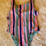 Envya Striped High Leg One Piece Pink Photo 0