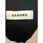 Sandro Two-Tone Long-Sleeve Linen-Blend Shirt Sz: S Photo 5