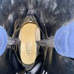 JB Dillon Reserve Men's Leather Cowboy Boots Blue Brown Square Toe Size 5.5M 7W Photo 6