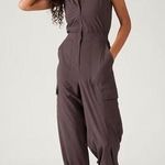 Athleta New 2 Brooklyn Utility Jumpsuit Shale Size 2 Photo 0