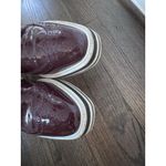 Prada  Women’s Derby Red Leather Morgue Shoes 38.5 US Sz 8 Photo 9