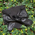 Dynamite  Faux Leath Black Crop Bandana Top Size Small Photo 1