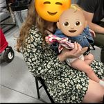 Old Navy Green and White  Long Sleeve Dress with Ruffles and a Floral Design Photo 8