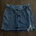 Forever 21 Blue Denim Mini Skirt with Belt Photo 0