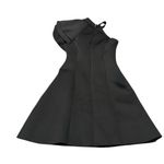 ASOS  black ruffle front dress Photo 2