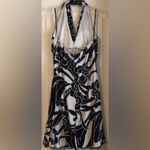 My Michelle  Black and White Floral Halter Dress Photo 2