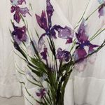 Lane Bryant Women's Knit Cardigan Sweater 14/16 Flower Print Purple Lightweight Photo 1