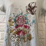 Jake’s Dry Goods tattoo bling live love life tee Tshirt‎ size M Green Size M Photo 0