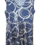 Krimson Klover Blue & White With Coral Hem Trim Cotton Blend Size XL Dress. Photo 0