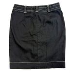 Kenzie 4 Black Buttoned Denim Skirt Midi Contrast Stitch Pockets Y2K Streetwear Photo 2